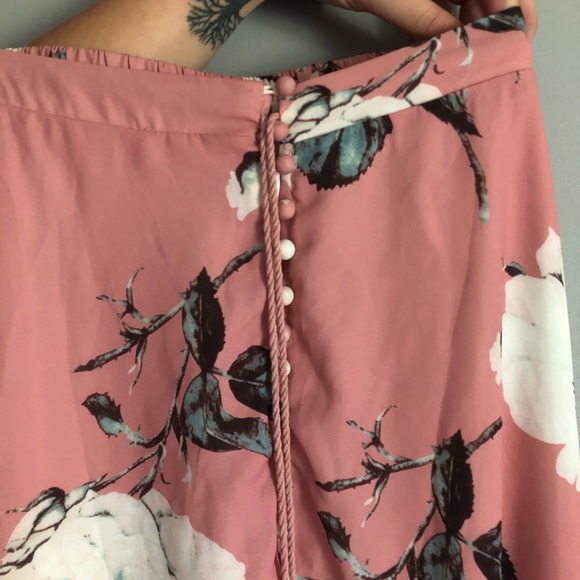 FLORAL MAXI SKIRT - Picture 2 of 2